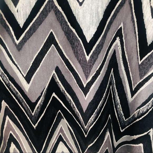 Barami Cowl Neck Sleeveless Dress Gray White Black Size 4 - Picture 6 of 8